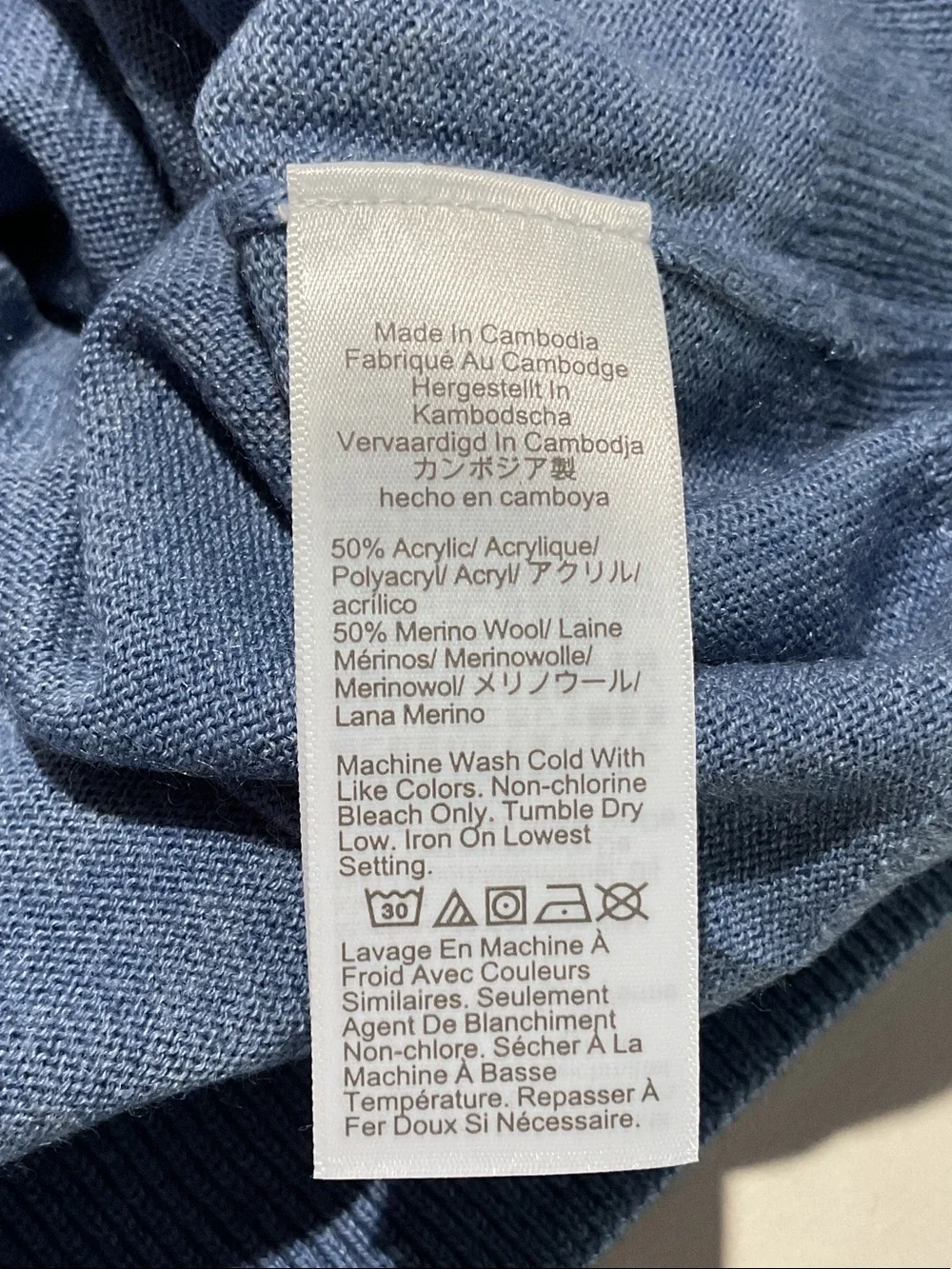 J. Crew Men's Sky Blue Zip-Neck Sweater